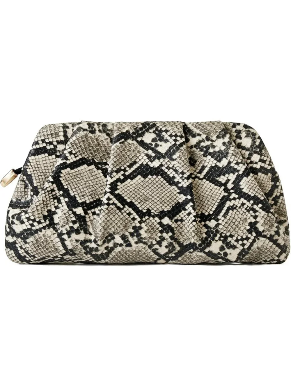 👜Women's Snakeskin Leather Clutch Purse Detachable Metal Chain Crossbody Bag